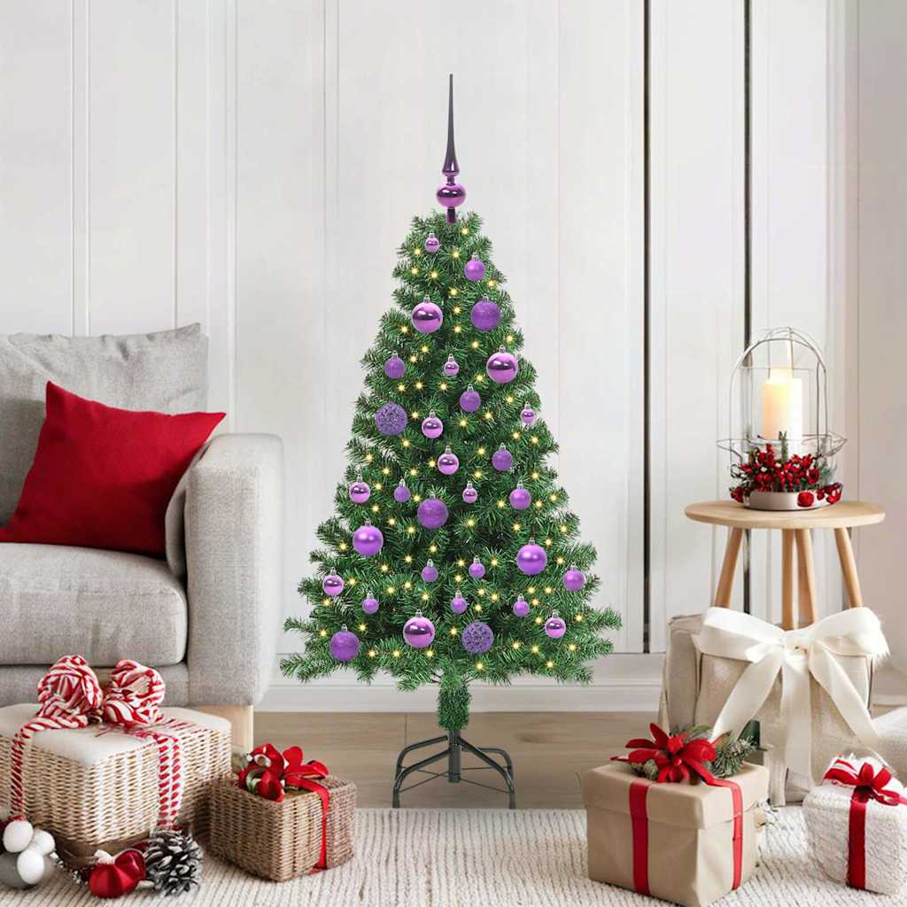 vidaXL Künstlicher Weihnachtsbaum mit 150 LEDs mit Ständer Grün 120 cm