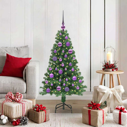 vidaXL Künstlicher Weihnachtsbaum mit 150 LEDs mit Ständer Grün 120 cm