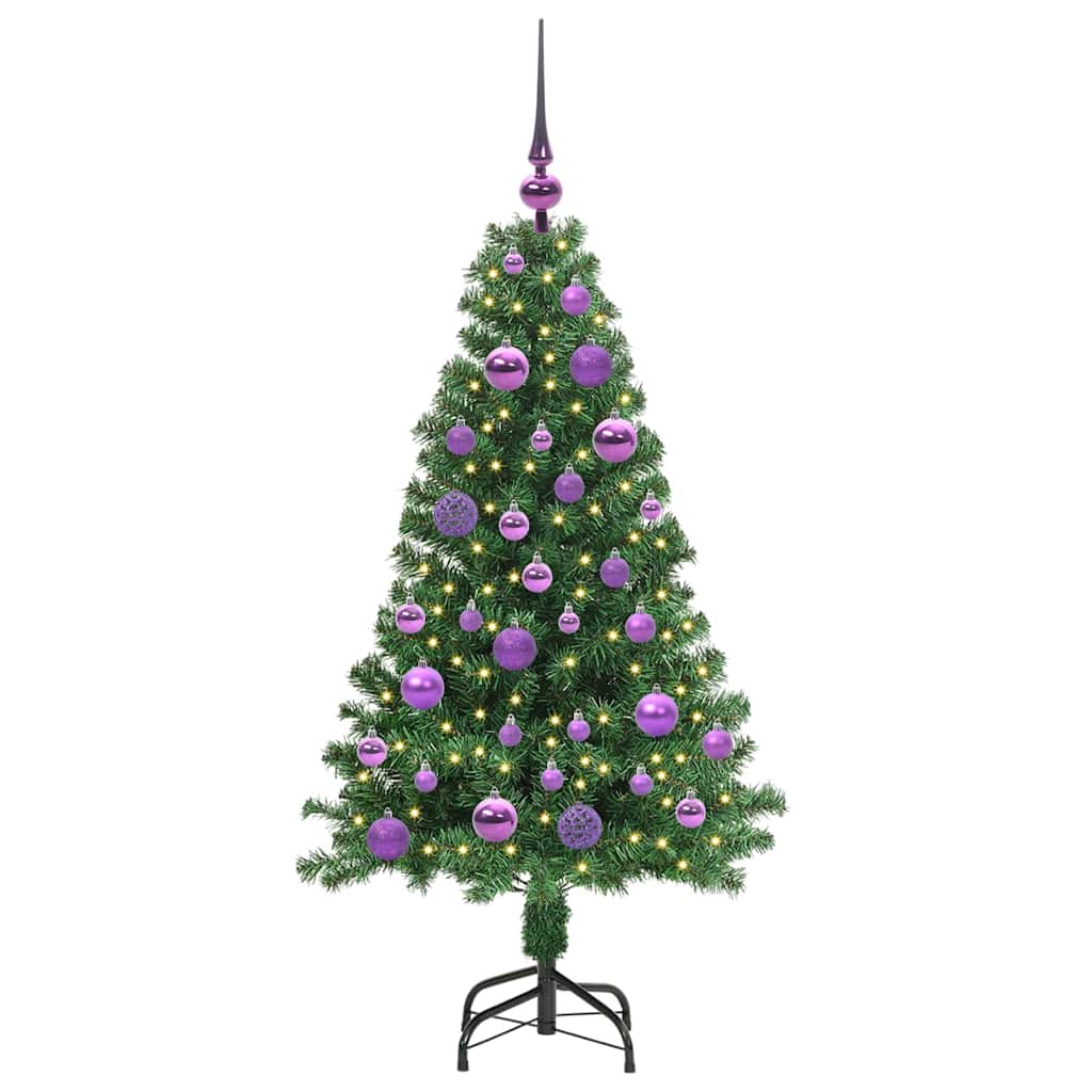 vidaXL Künstlicher Weihnachtsbaum mit 150 LEDs mit Ständer Grün 120 cm
