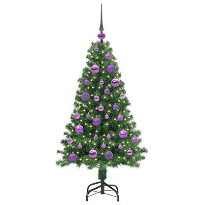 vidaXL Künstlicher Weihnachtsbaum mit 150 LEDs mit Ständer Grün 120 cm