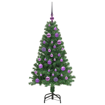 vidaXL Künstlicher Weihnachtsbaum mit 150 LEDs mit Ständer Grün 120 cm