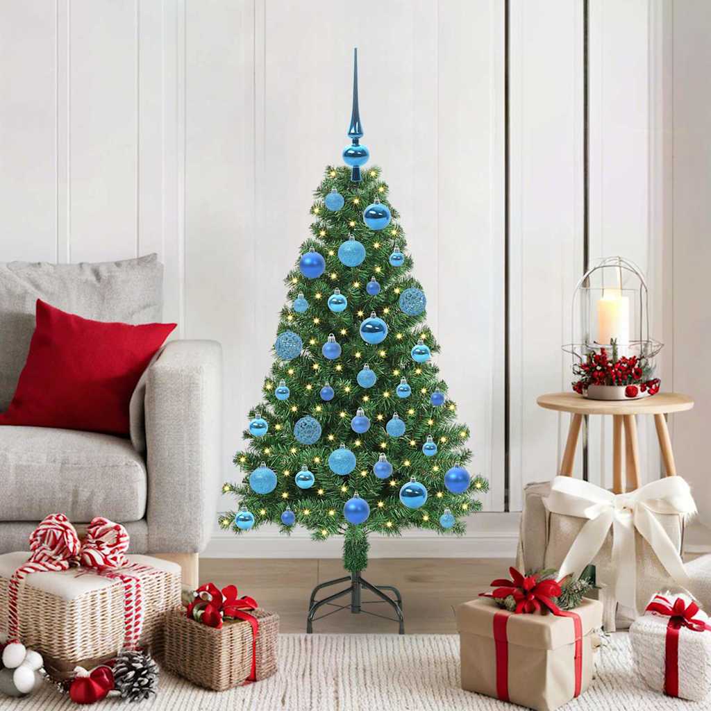 vidaXL Künstlicher Weihnachtsbaum mit 150 LEDs mit Ständer Grün 120 cm