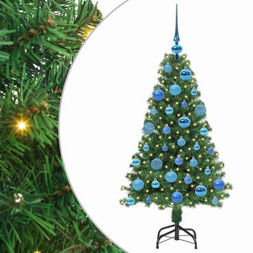 vidaXL Künstlicher Weihnachtsbaum mit 150 LEDs mit Ständer Grün 120 cm