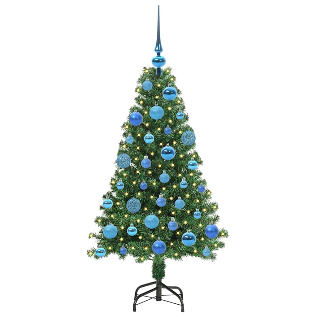 vidaXL Künstlicher Weihnachtsbaum mit 150 LEDs mit Ständer Grün 120 cm