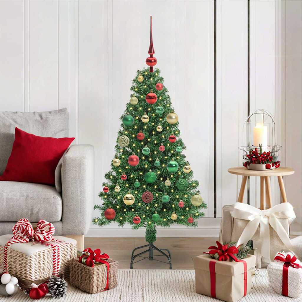 vidaXL Künstlicher Weihnachtsbaum mit 150 LEDs mit Ständer Grün 120 cm