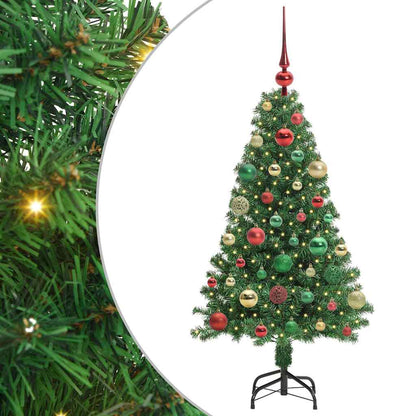vidaXL Künstlicher Weihnachtsbaum mit 150 LEDs mit Ständer Grün 120 cm