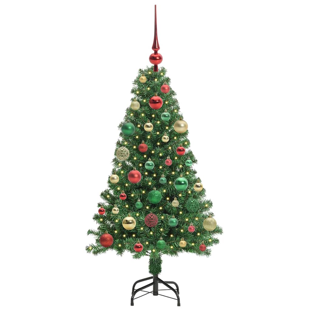 vidaXL Künstlicher Weihnachtsbaum mit 150 LEDs mit Ständer Grün 120 cm