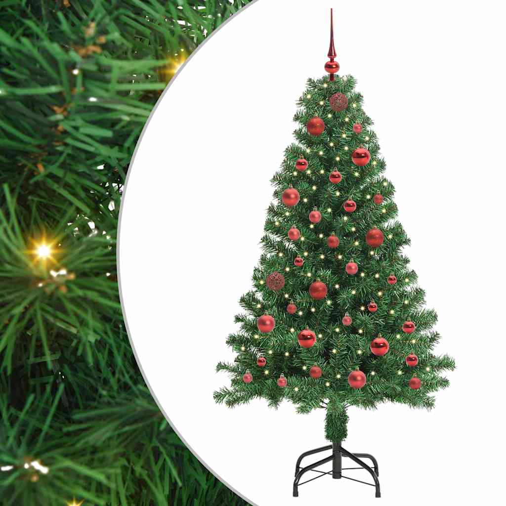 vidaXL Künstlicher Weihnachtsbaum mit 150 LEDs mit Ständer Grün 150 cm