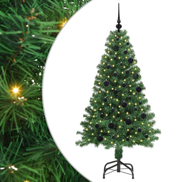 vidaXL Künstlicher Weihnachtsbaum mit 150 LEDs mit Ständer Grün 150 cm