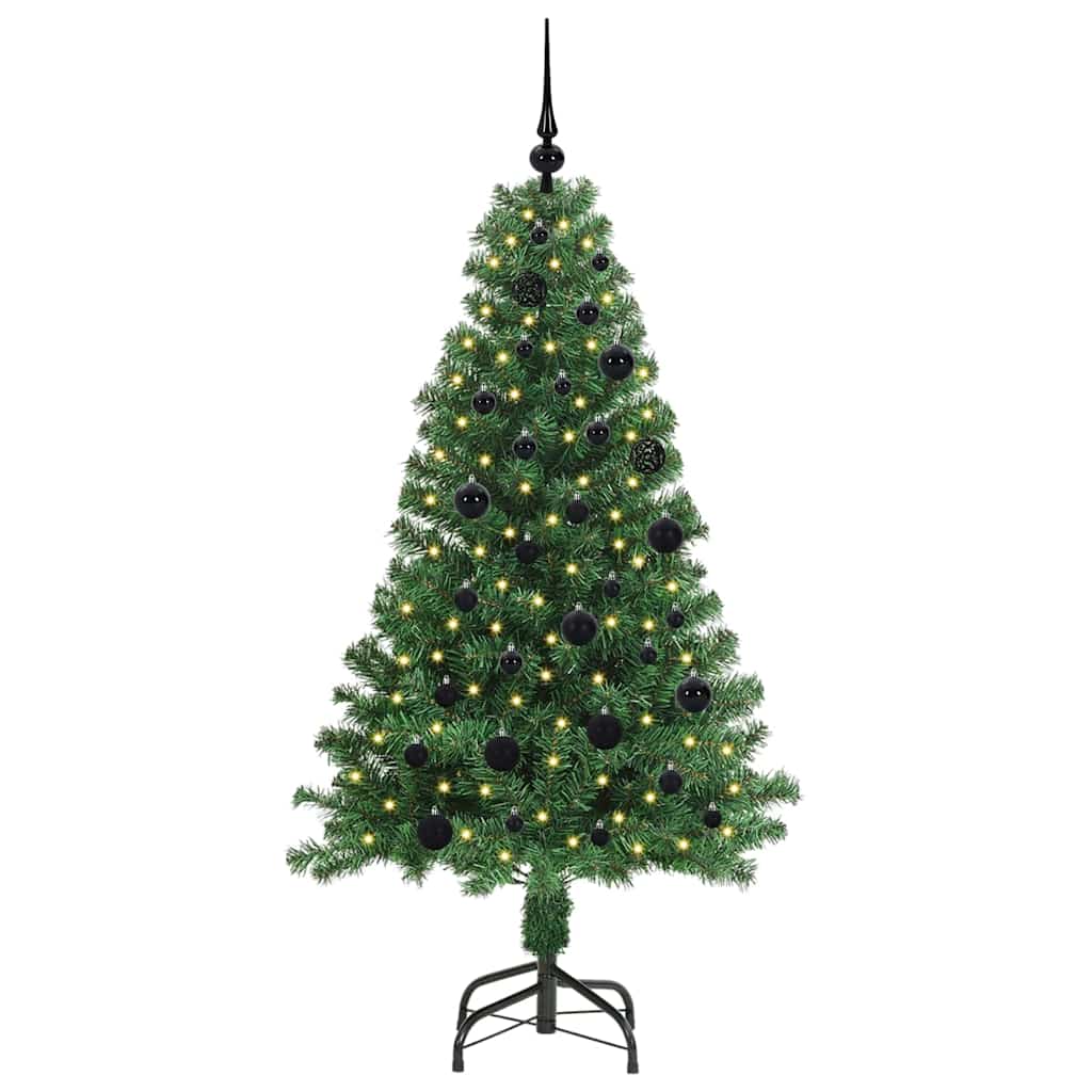 Künstlicher Weihnachtsbaum mit 150 LEDs mit Ständer Grün 150 cm