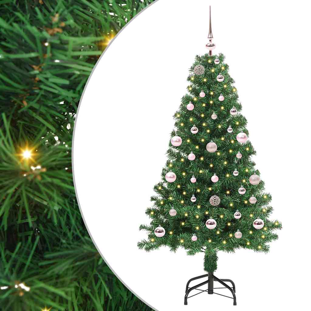 vidaXL Künstlicher Weihnachtsbaum mit 150 LEDs mit Ständer Grün 150 cm