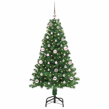 vidaXL Künstlicher Weihnachtsbaum mit 150 LEDs mit Ständer Grün 150 cm
