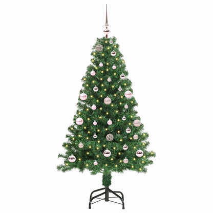 vidaXL Künstlicher Weihnachtsbaum mit 150 LEDs mit Ständer Grün 150 cm