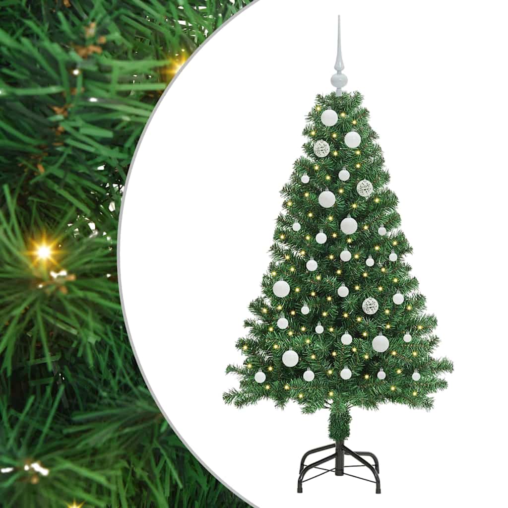vidaXL Künstlicher Weihnachtsbaum mit 150 LEDs mit Ständer Grün 150 cm