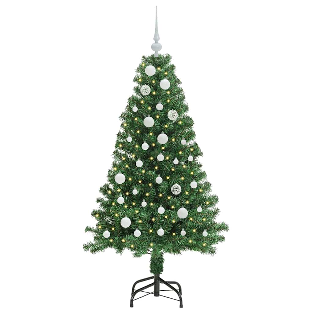vidaXL Künstlicher Weihnachtsbaum mit 150 LEDs mit Ständer Grün 150 cm