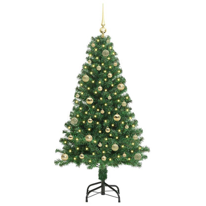 vidaXL Künstlicher Weihnachtsbaum mit 150 LEDs mit Ständer Grün 150 cm