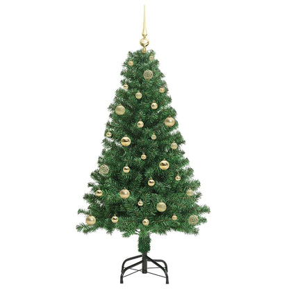 vidaXL Künstlicher Weihnachtsbaum mit 150 LEDs mit Ständer Grün 150 cm