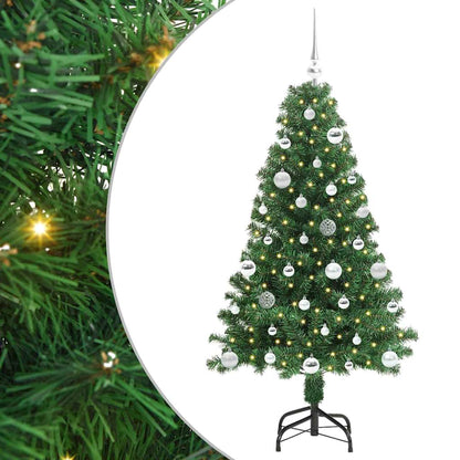 vidaXL Künstlicher Weihnachtsbaum mit 150 LEDs mit Ständer Grün 150 cm
