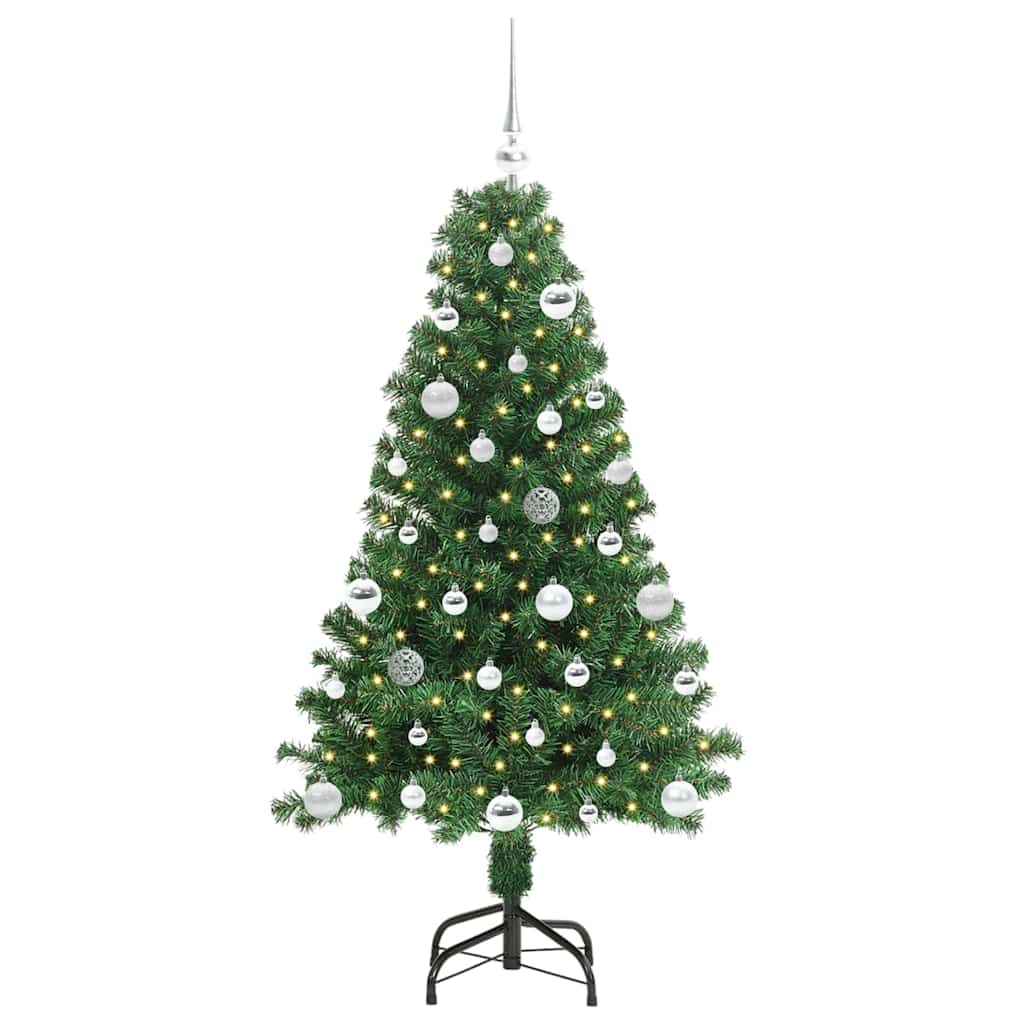 vidaXL Künstlicher Weihnachtsbaum mit 150 LEDs mit Ständer Grün 150 cm