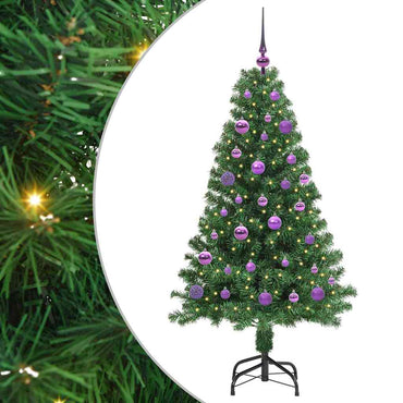 vidaXL Künstlicher Weihnachtsbaum mit 150 LEDs mit Ständer Grün 150 cm