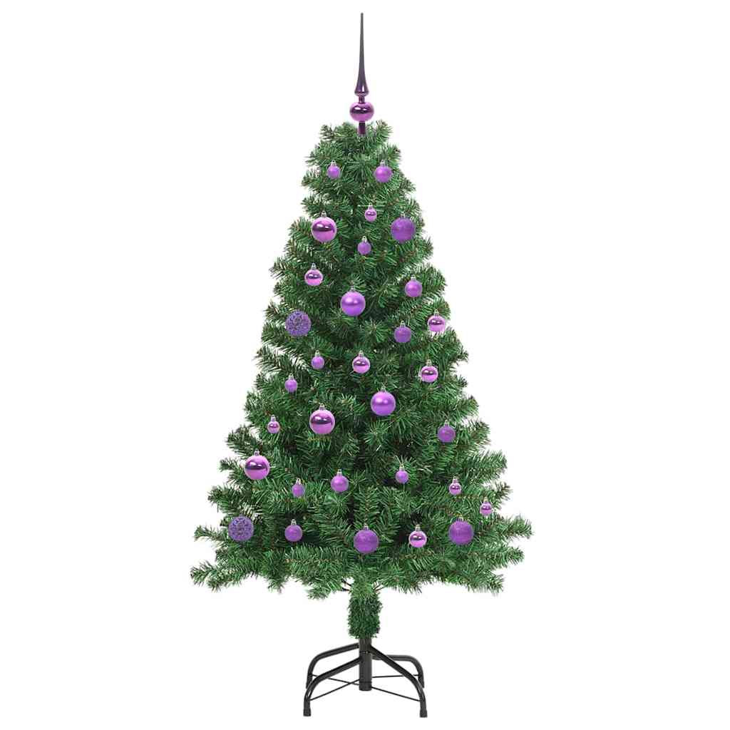 Künstlicher Weihnachtsbaum mit 150 LEDs mit Ständer Grün 150 cm