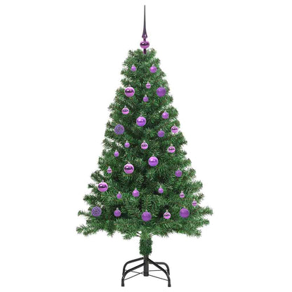 Künstlicher Weihnachtsbaum mit 150 LEDs mit Ständer Grün 150 cm