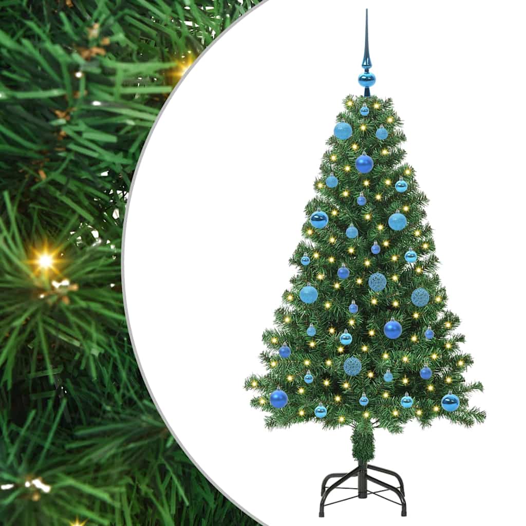 vidaXL Künstlicher Weihnachtsbaum mit 150 LEDs mit Ständer Grün 150 cm