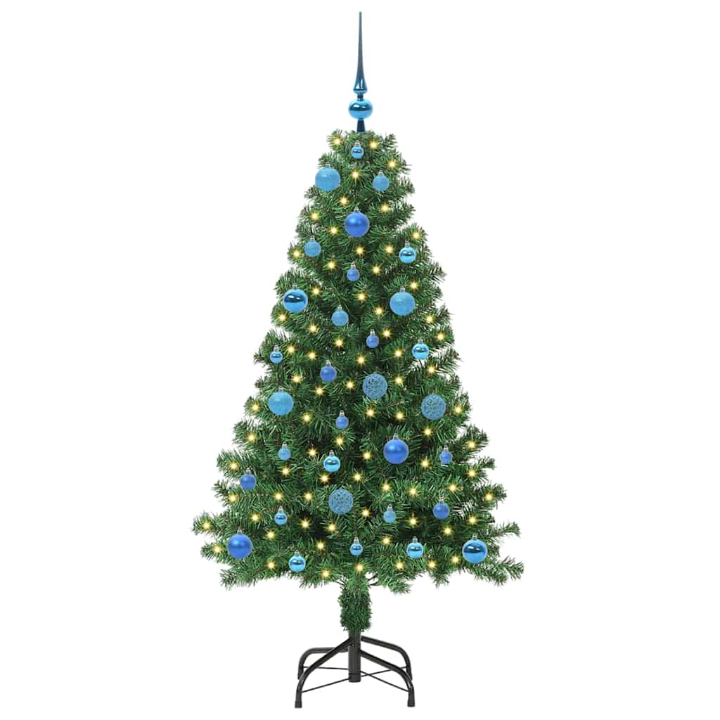 vidaXL Künstlicher Weihnachtsbaum mit 150 LEDs mit Ständer Grün 150 cm