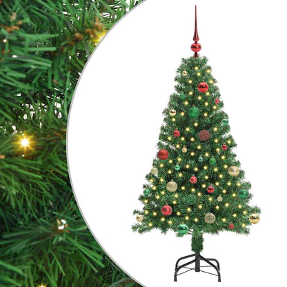 vidaXL Künstlicher Weihnachtsbaum mit 150 LEDs mit Ständer Grün 150 cm