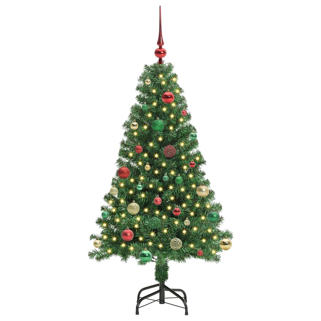 vidaXL Künstlicher Weihnachtsbaum mit 150 LEDs mit Ständer Grün 150 cm