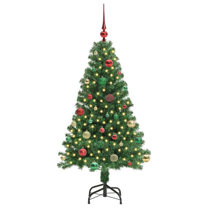 vidaXL Künstlicher Weihnachtsbaum mit 150 LEDs mit Ständer Grün 150 cm