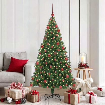 vidaXL Künstlicher Weihnachtsbaum mit 300 LEDs mit Ständer Grün 180 cm