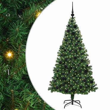 vidaXL Künstlicher Weihnachtsbaum mit 300 LEDs mit Ständer Grün 180 cm