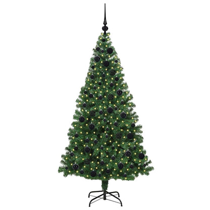 vidaXL Künstlicher Weihnachtsbaum mit 300 LEDs mit Ständer Grün 180 cm
