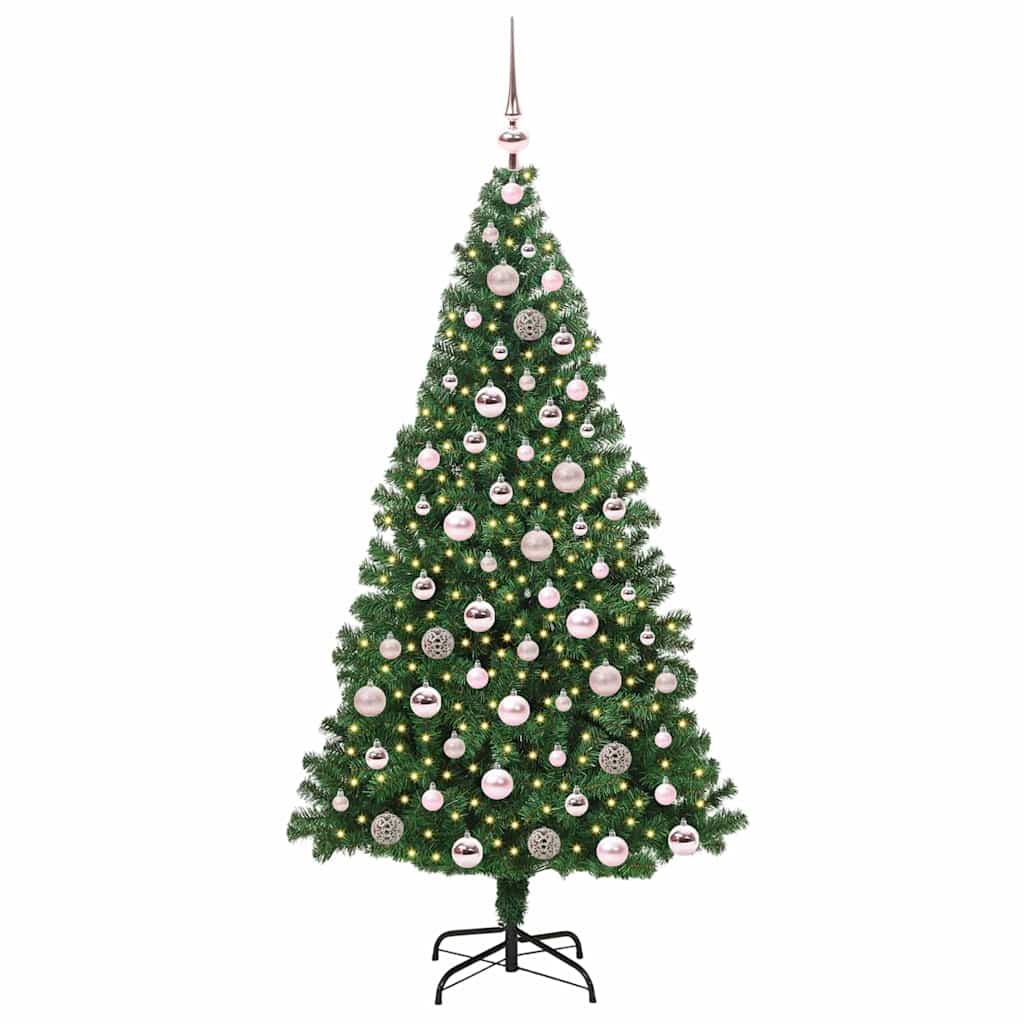 Künstlicher Weihnachtsbaum mit 300 LEDs mit Ständer Grün 180 cm