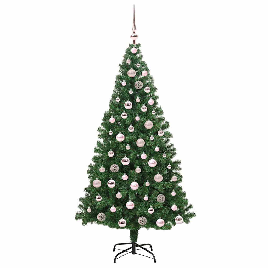 Künstlicher Weihnachtsbaum mit 300 LEDs mit Ständer Grün 180 cm