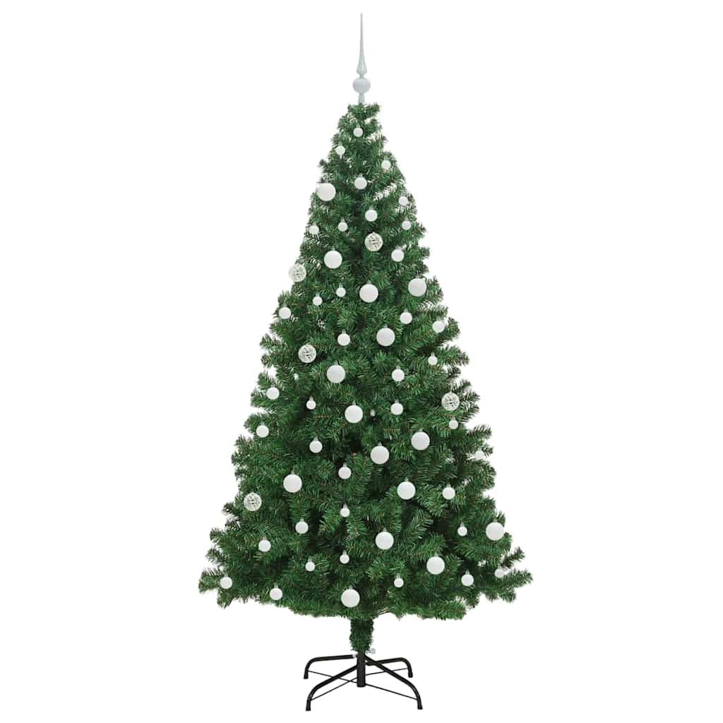 vidaXL Künstlicher Weihnachtsbaum mit 300 LEDs mit Ständer Grün 180 cm
