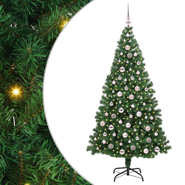 vidaXL Künstlicher Weihnachtsbaum mit 300 LEDs mit Ständer Grün 210 cm
