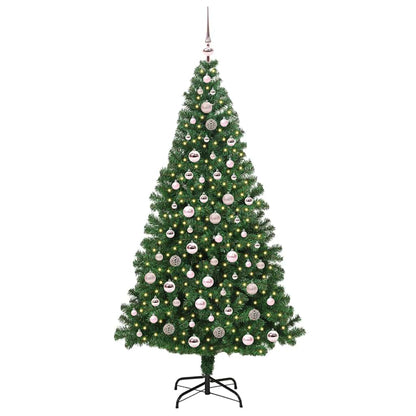 vidaXL Künstlicher Weihnachtsbaum mit 300 LEDs mit Ständer Grün 210 cm