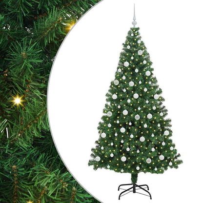 Künstlicher Weihnachtsbaum mit 300 LEDs mit Ständer Grün 210 cm