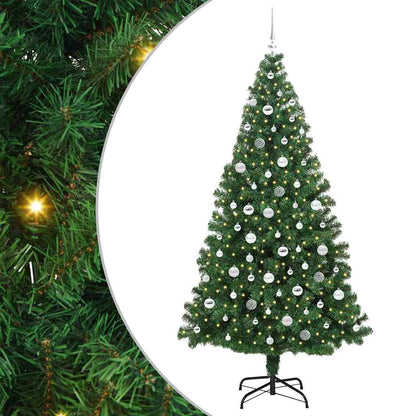 vidaXL Künstlicher Weihnachtsbaum mit 300 LEDs mit Ständer Grün 210 cm
