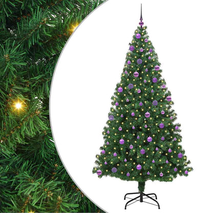 vidaXL Künstlicher Weihnachtsbaum mit 300 LEDs mit Ständer Grün 210 cm