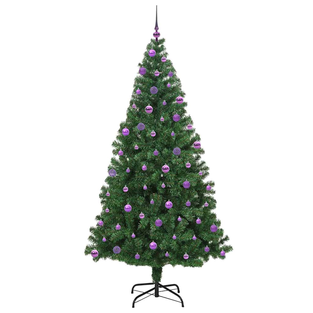 vidaXL Künstlicher Weihnachtsbaum mit 300 LEDs mit Ständer Grün 210 cm