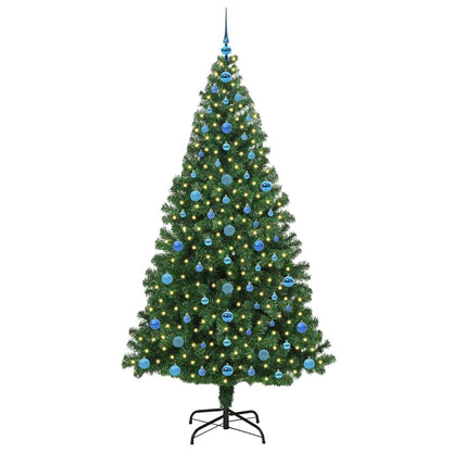 vidaXL Sapin de Noël artificiel avec 300 LED et support Vert 210 cm