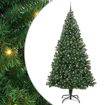 vidaXL Künstlicher Weihnachtsbaum mit 300 LEDs mit Ständer Grün 240 cm
