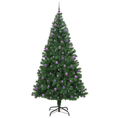 Künstlicher Weihnachtsbaum mit 300 LEDs mit Ständer Grün 240 cm
