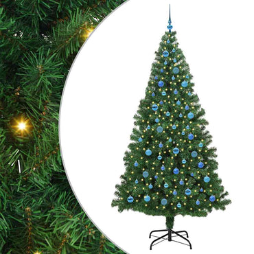 vidaXL Künstlicher Weihnachtsbaum mit 300 LEDs mit Ständer Grün 240 cm