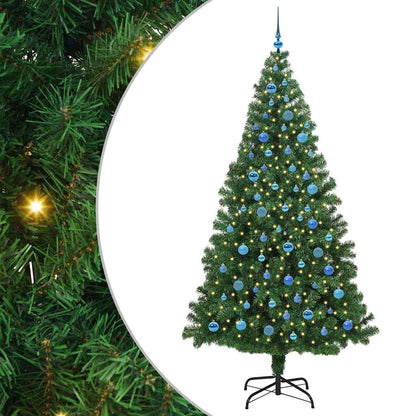Künstlicher Weihnachtsbaum mit 300 LEDs mit Ständer Grün 240 cm