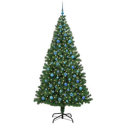 Künstlicher Weihnachtsbaum mit 300 LEDs mit Ständer Grün 240 cm