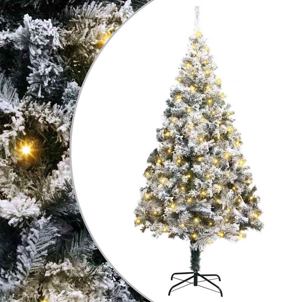 Künstlicher Weihnachtsbaum mit 300 LEDs mit Ständer Weiß 180 cm